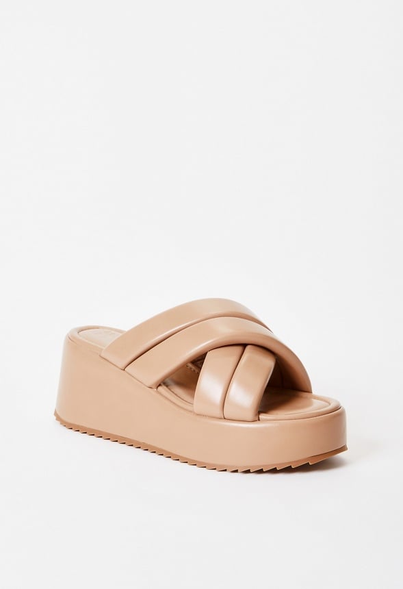 Meline Platform Wedge Sandal Taupe