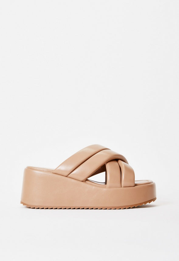 Meline Platform Wedge Sandal Taupe
