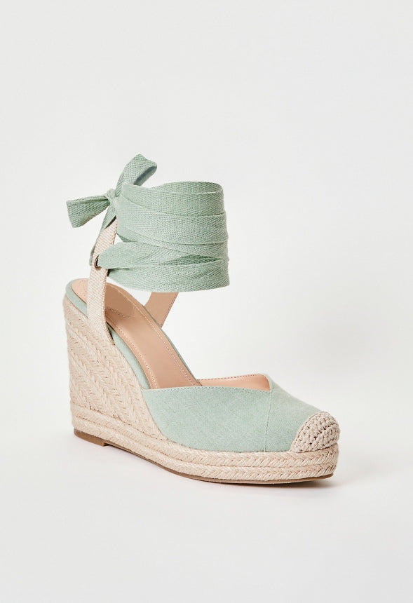 Rena Espadrille Wedge Sandal Iceberg Green