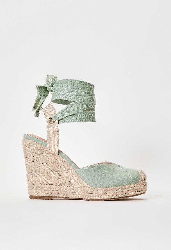 Rena Espadrille Wedge Sandal Iceberg Green