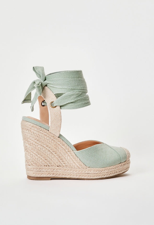 Rena Espadrille Wedge Sandal Iceberg Green