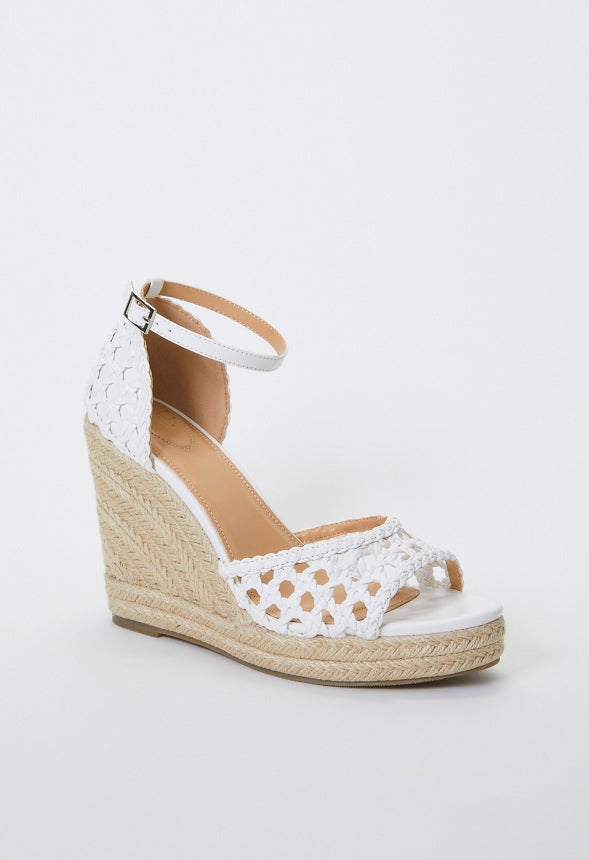 Marcie Espadrille Wedge Sandal Bright White