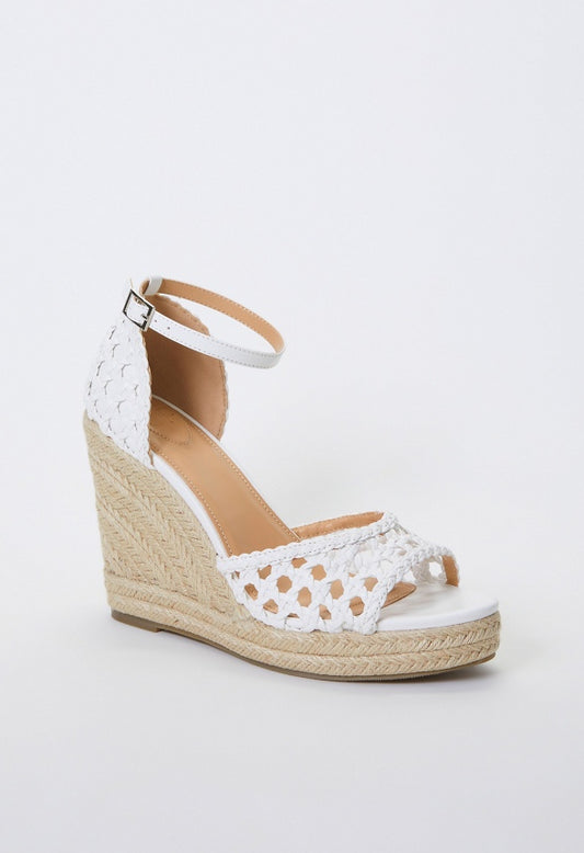 Marcie Espadrille Wedge Sandal Bright White