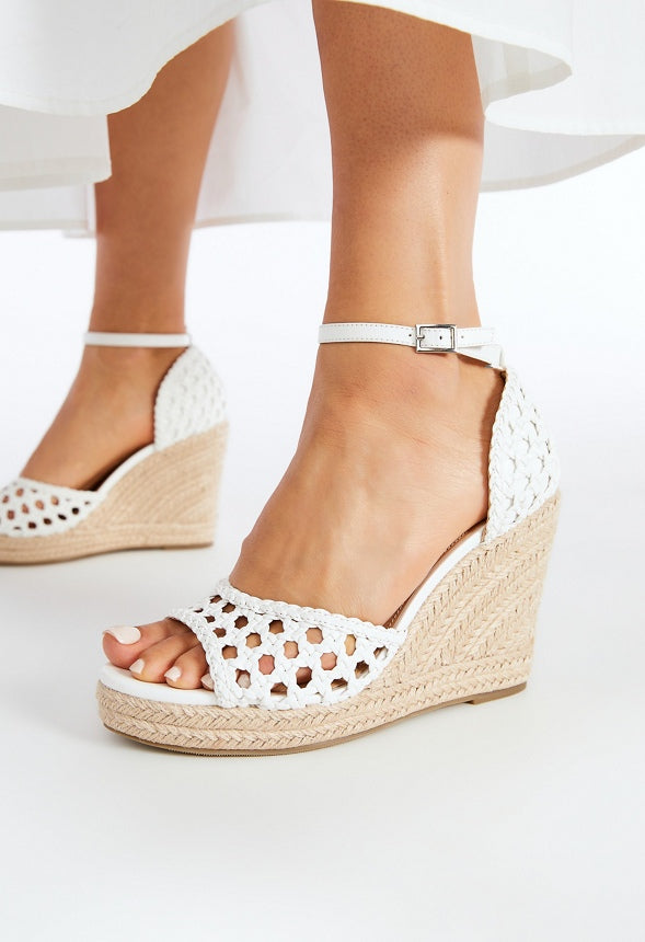 Marcie Espadrille Wedge Sandal Bright White