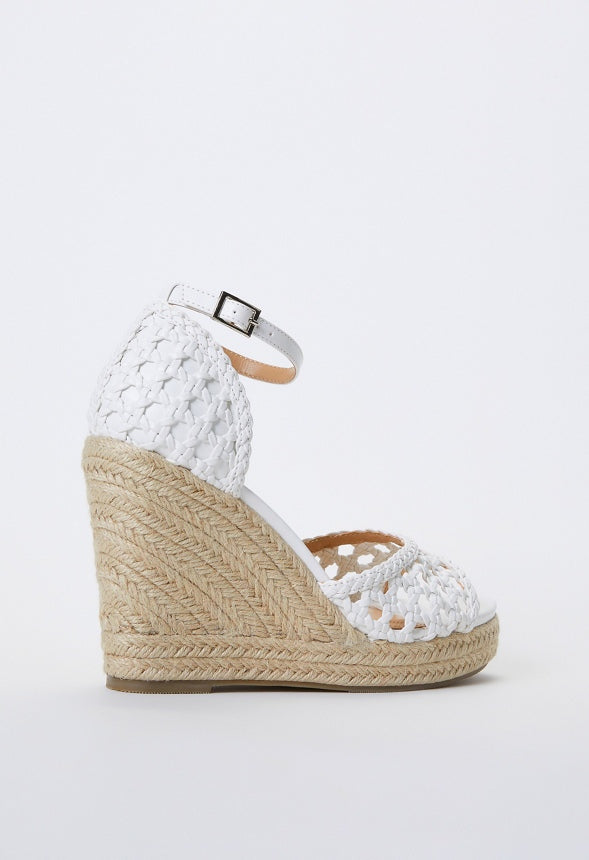 Marcie Espadrille Wedge Sandal Bright White