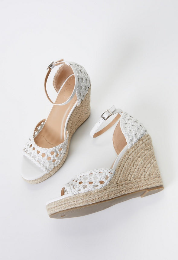 Marcie Espadrille Wedge Sandal Bright White