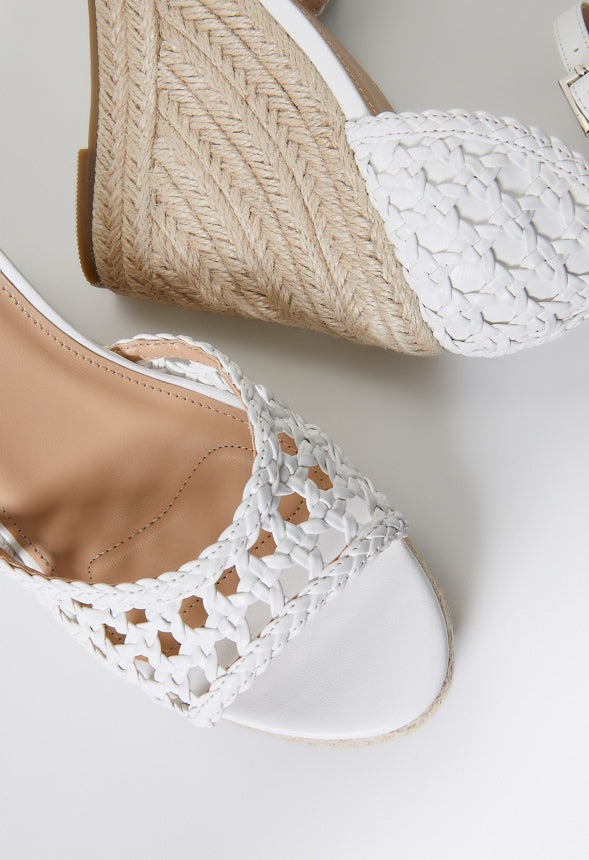 Marcie Espadrille Wedge Sandal Bright White