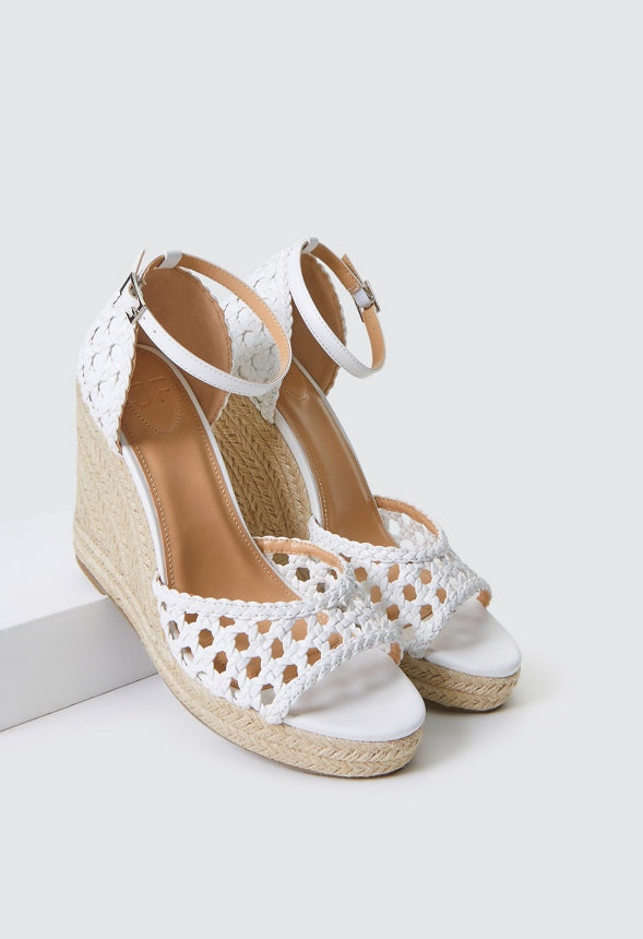 Marcie Espadrille Wedge Sandal Bright White