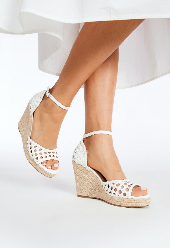 Marcie Espadrille Wedge Sandal Bright White