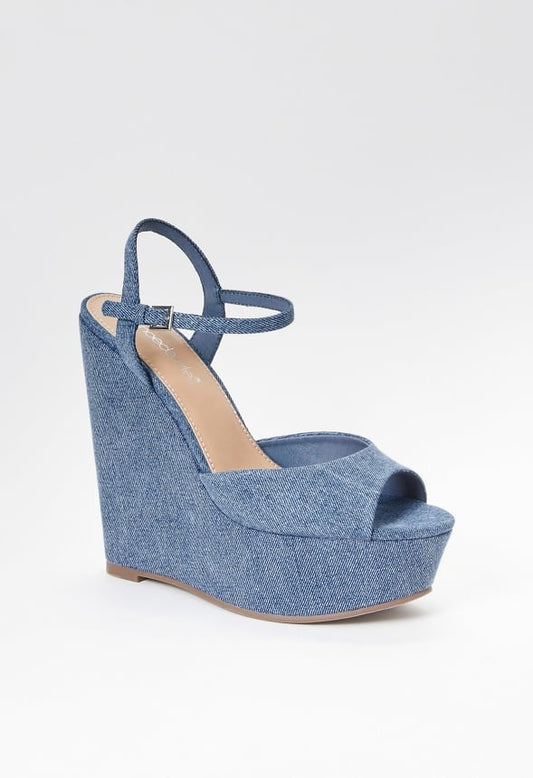 Maylah Platform Wedge Sandal Medium Denim