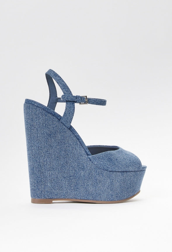 Maylah Platform Wedge Sandal Medium Denim