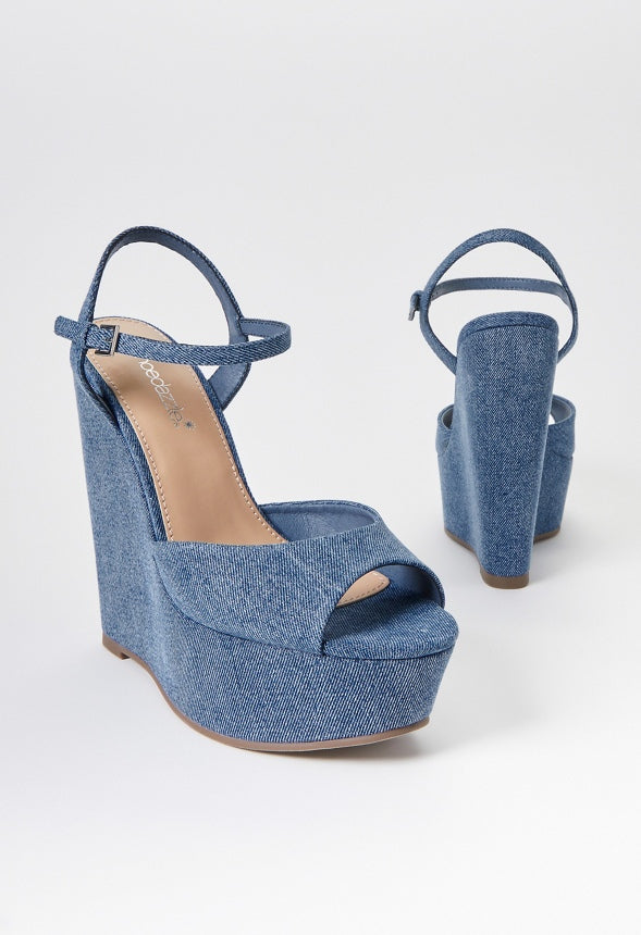 Maylah Platform Wedge Sandal Medium Denim
