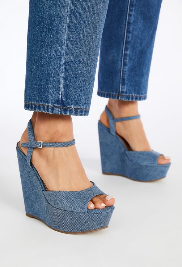 Maylah Platform Wedge Sandal Medium Denim