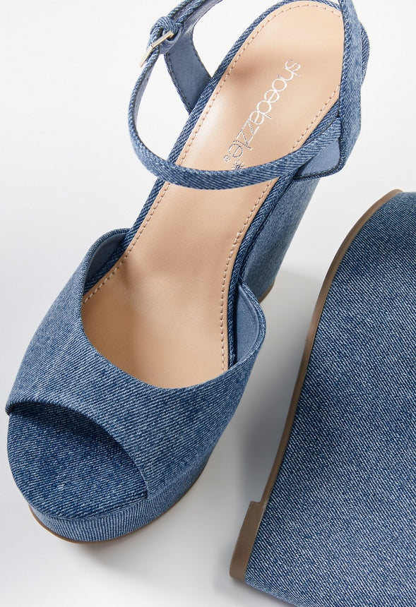Maylah Platform Wedge Sandal Medium Denim