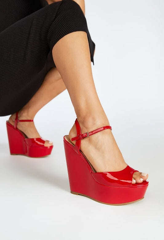 Maylah Platform Wedge Sandal Salsa Red