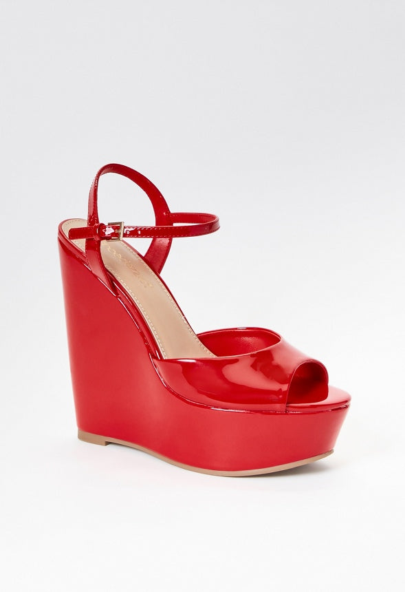 Maylah Platform Wedge Sandal Salsa Red