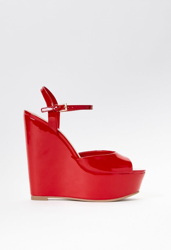 Maylah Platform Wedge Sandal Salsa Red