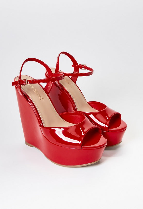 Maylah Platform Wedge Sandal Salsa Red