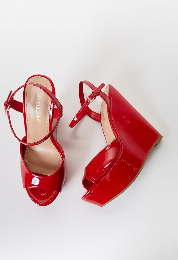 Maylah Platform Wedge Sandal Salsa Red