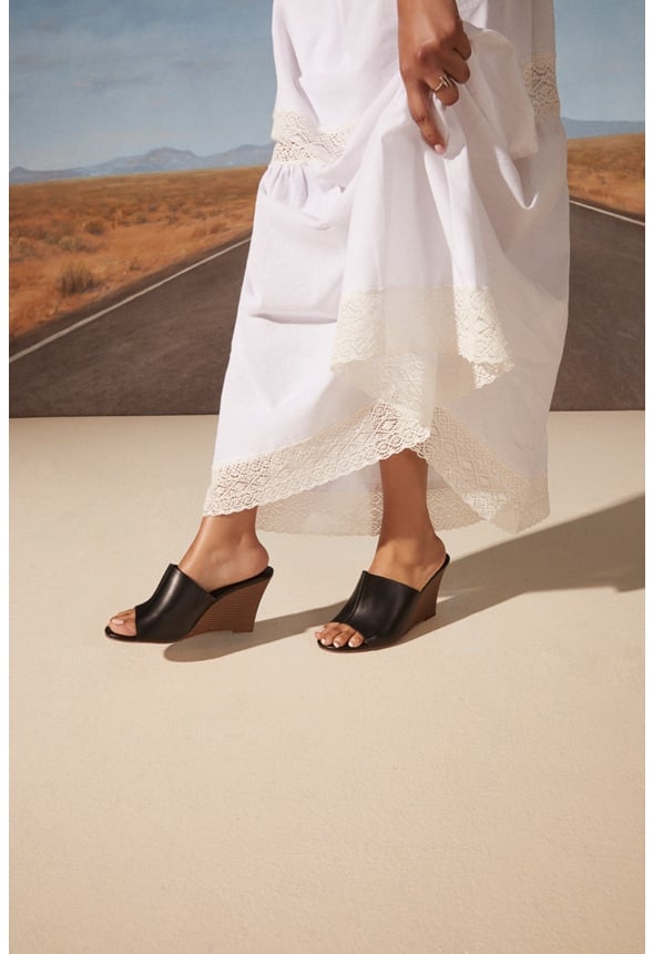 Kailey Wedge Sandal Black