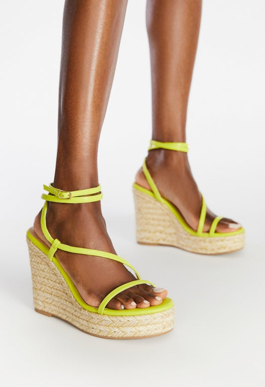 Aisha Platform Espadrille Wedge Sandal Sulphur Spring Green