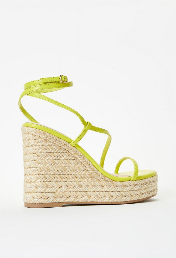 Aisha Platform Espadrille Wedge Sandal Sulphur Spring Green
