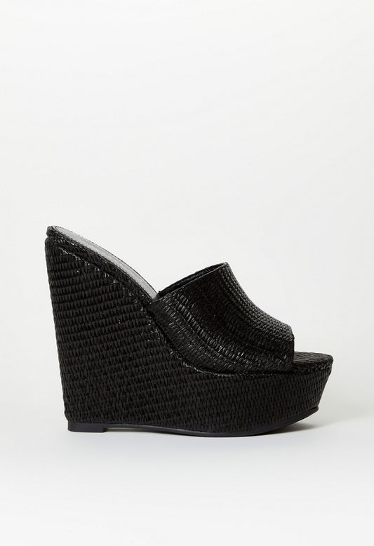 Alayna Platform Espadrille Wedge Sandal Black