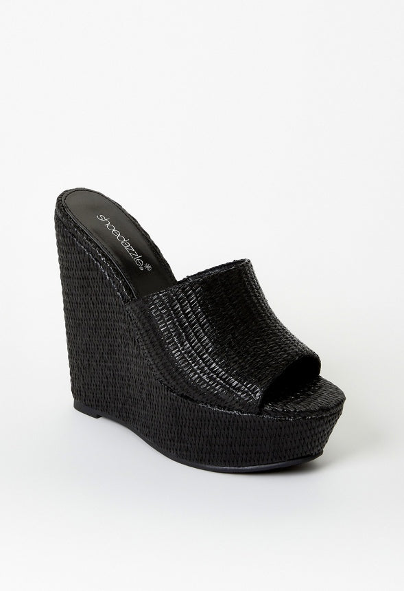 Alayna Platform Espadrille Wedge Sandal Black