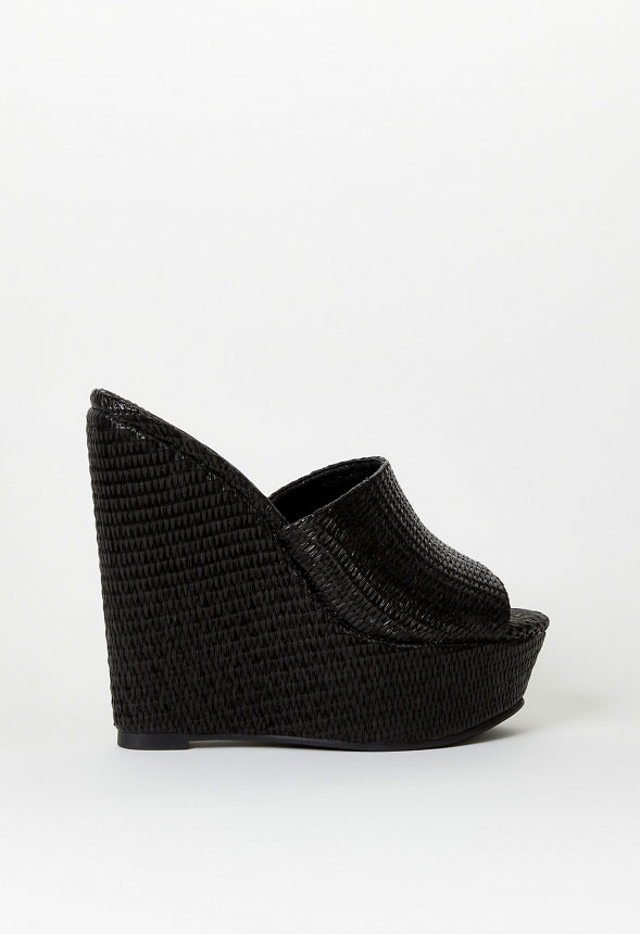 Alayna Platform Espadrille Wedge Sandal Black