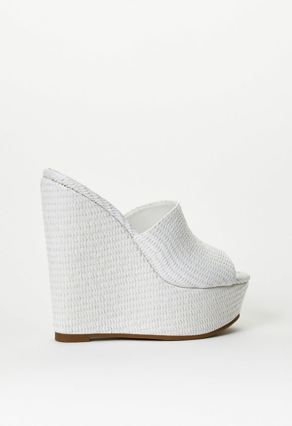Alayna Platform Espadrille Wedge Sandal Bright White