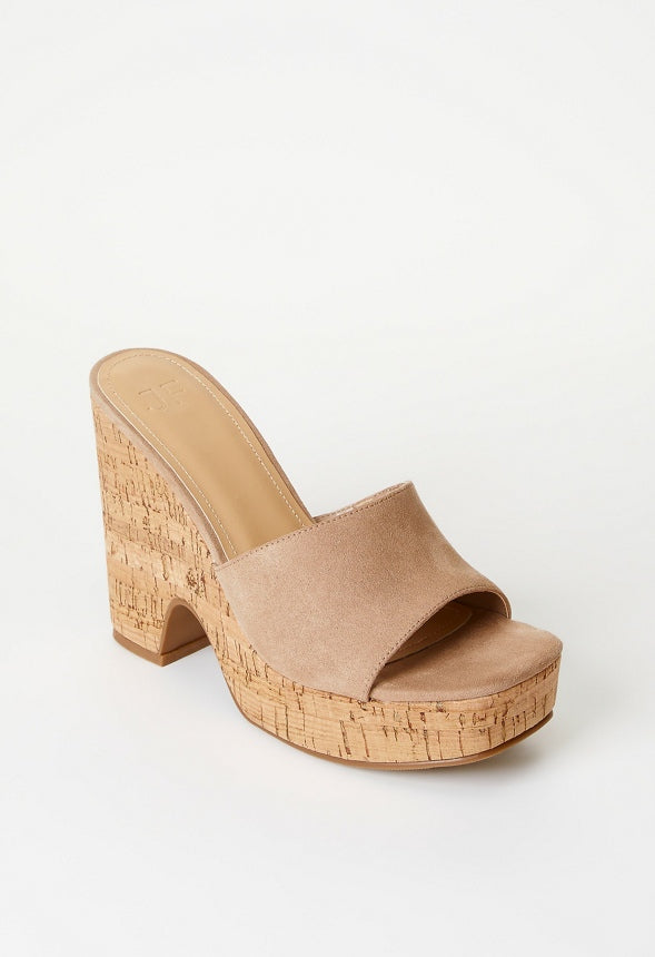 Kara Wedge Sandal Taupe