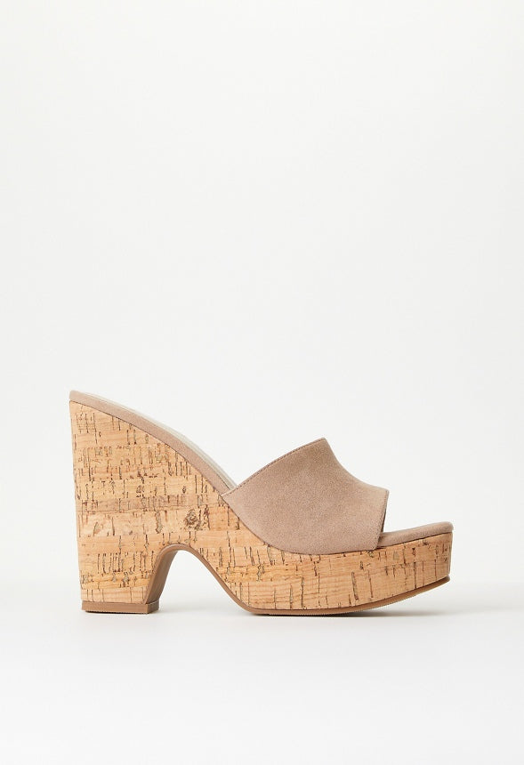 Kara Wedge Sandal Taupe