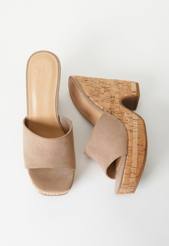 Kara Wedge Sandal Taupe