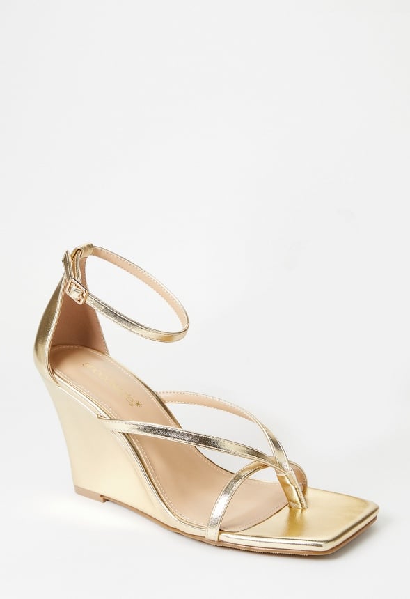 Lena Wedge Sandal Gold