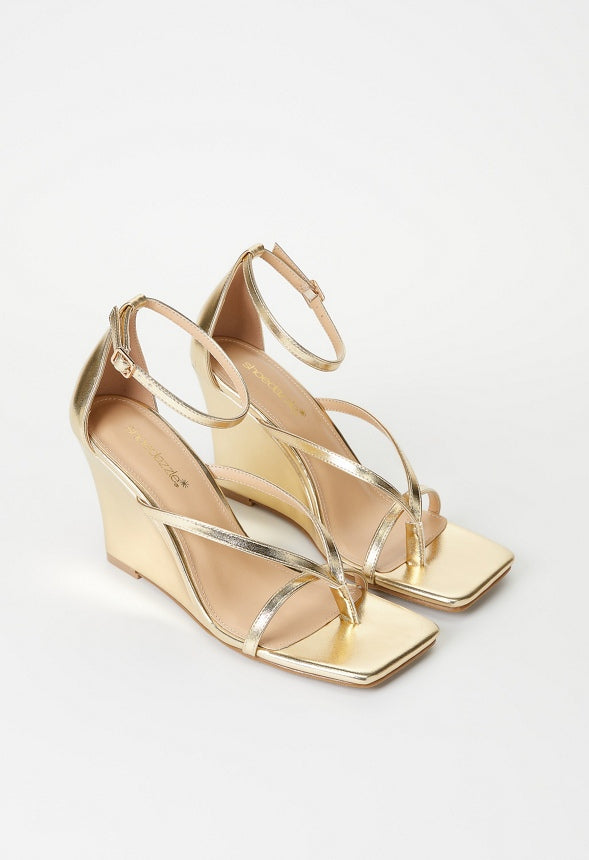 Lena Wedge Sandal Gold