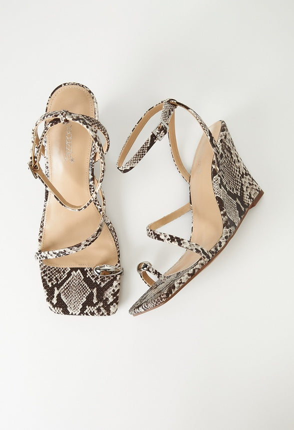 Sylvia Wedge Sandal Natural