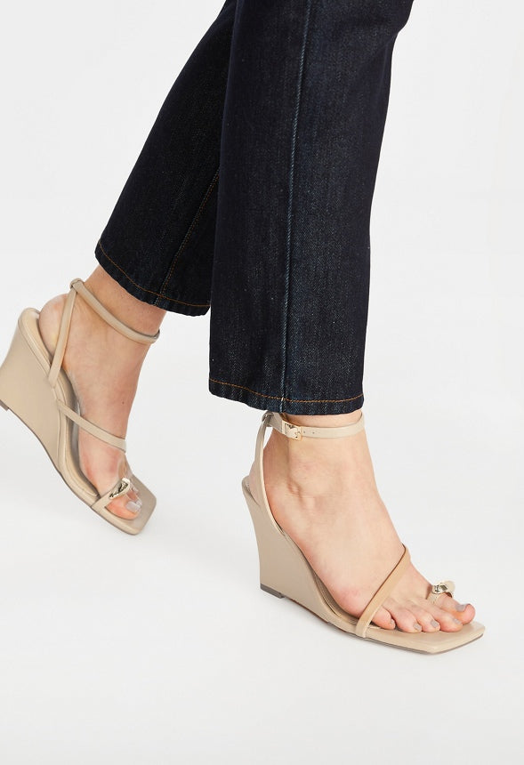 Sylvia Wedge Sandal New Nude