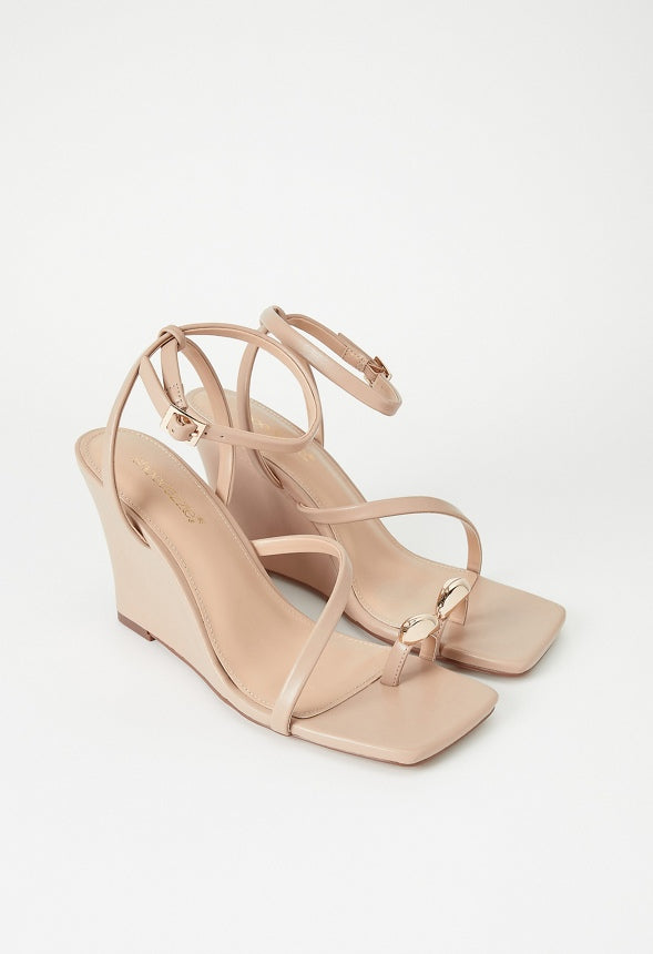 Sylvia Wedge Sandal New Nude