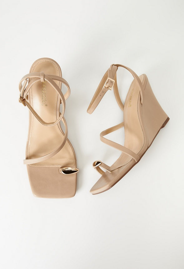 Sylvia Wedge Sandal New Nude
