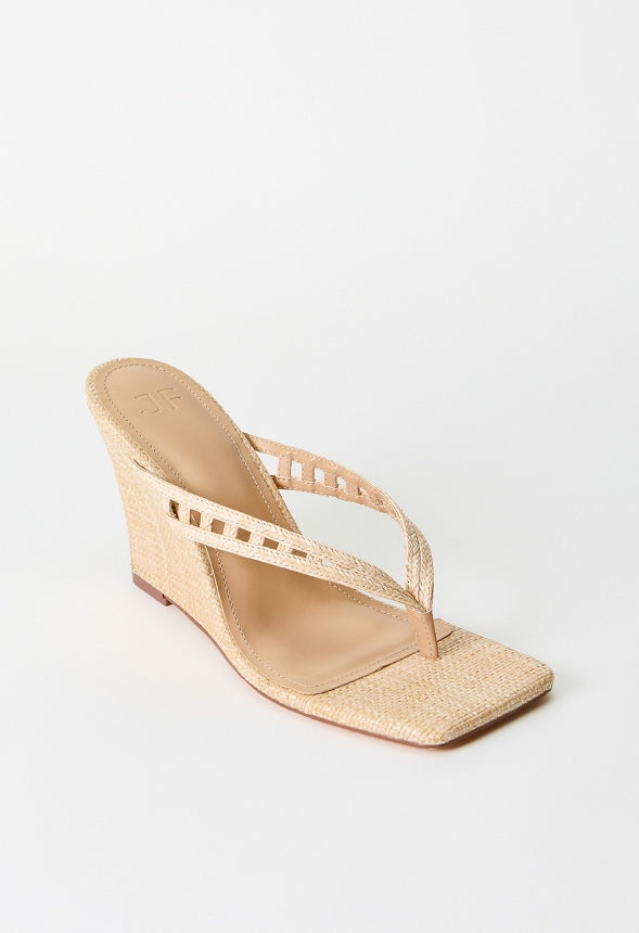 Tanya Wedge Sandal Natural