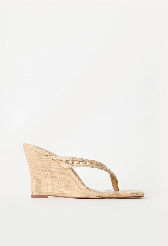 Tanya Wedge Sandal Natural