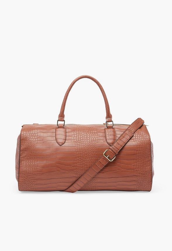 EXPANDABLE GUSSET WEEKENDER Cognac