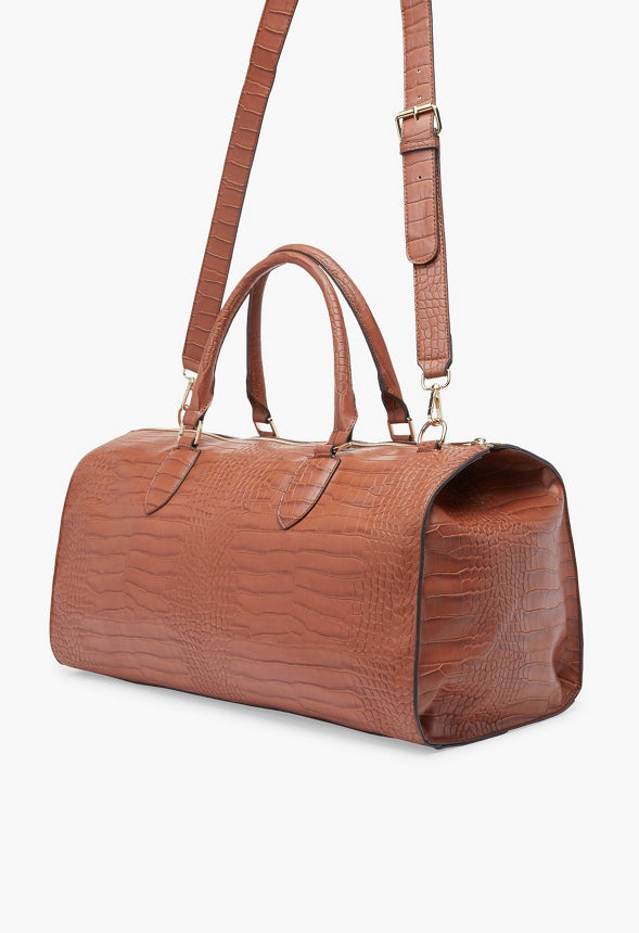 EXPANDABLE GUSSET WEEKENDER Cognac