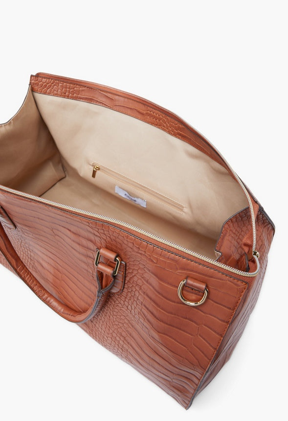 EXPANDABLE GUSSET WEEKENDER Cognac