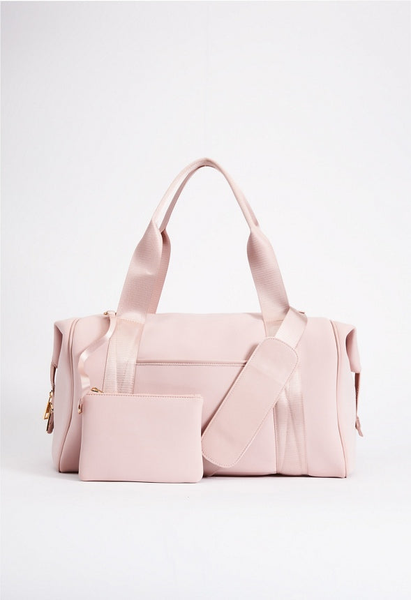 NEOPRENE GYM BAG WITH FRONT SLIP POCKET Rose Smoke