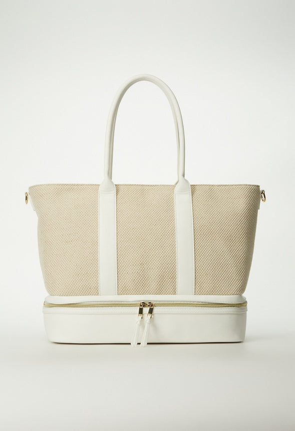 Weekend Traveler Bag Natural/White