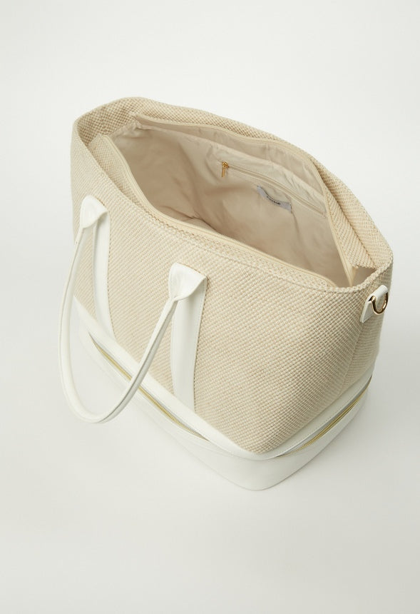 Weekend Traveler Bag Natural/White