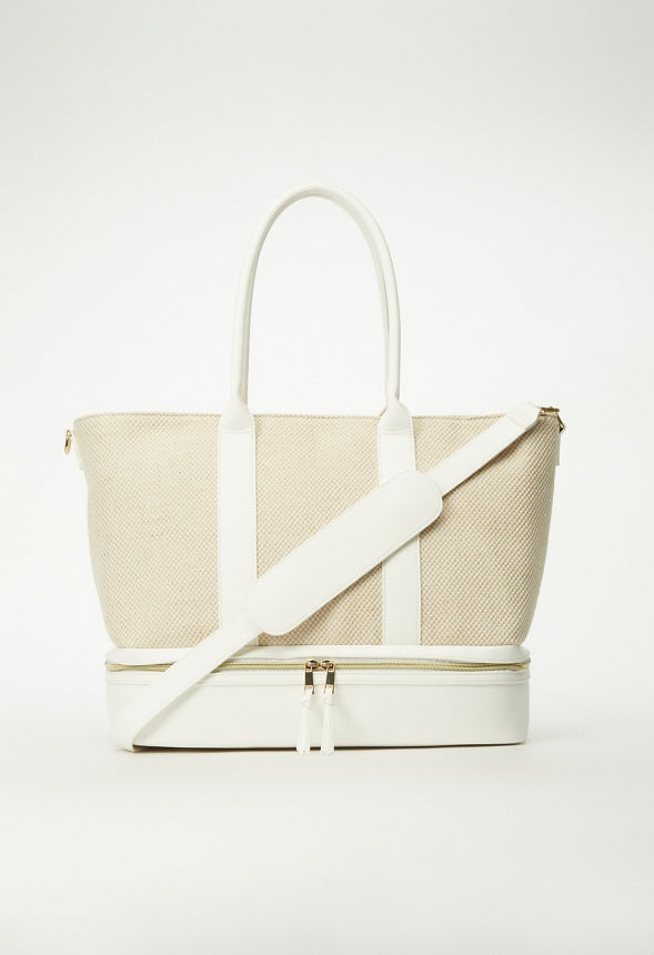 Weekend Traveler Bag Natural/White