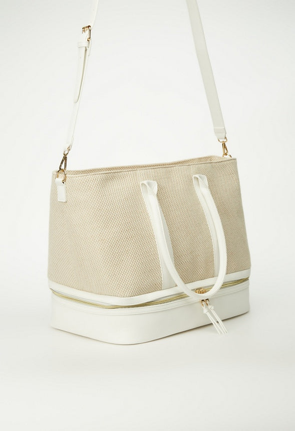 Weekend Traveler Bag Natural/White