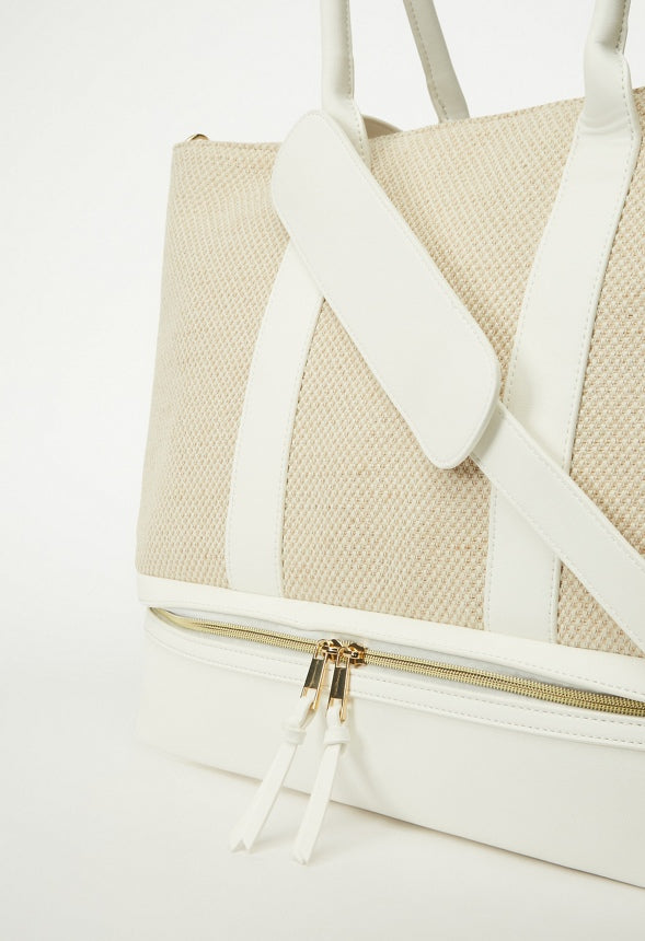 Weekend Traveler Bag Natural/White
